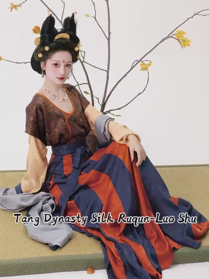 chinese silk qiyao ruqun tang dynasty-Jianxi Hanfu