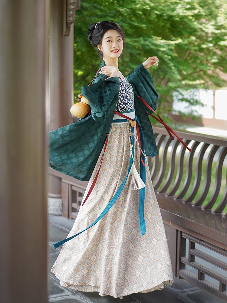 women's blue camisole northern wei dynasty clothing- Jianxi Hanfu