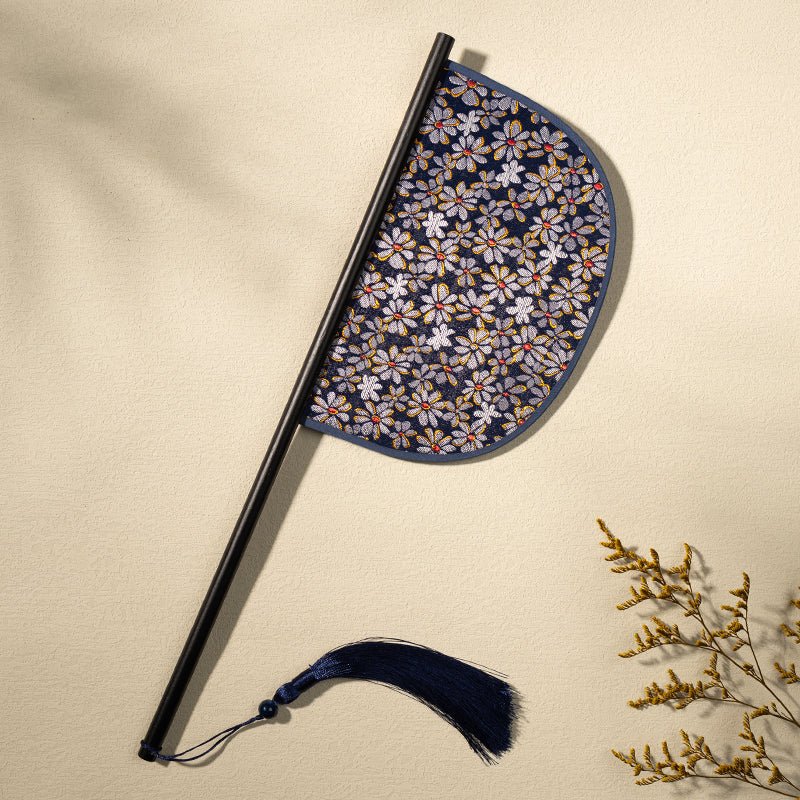 qin han dynasty chinese hand fan black waist fan-Jianxi Hanfu