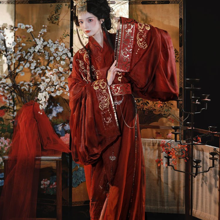 warring state period women's hanfu robe - Jianxi Hanfu