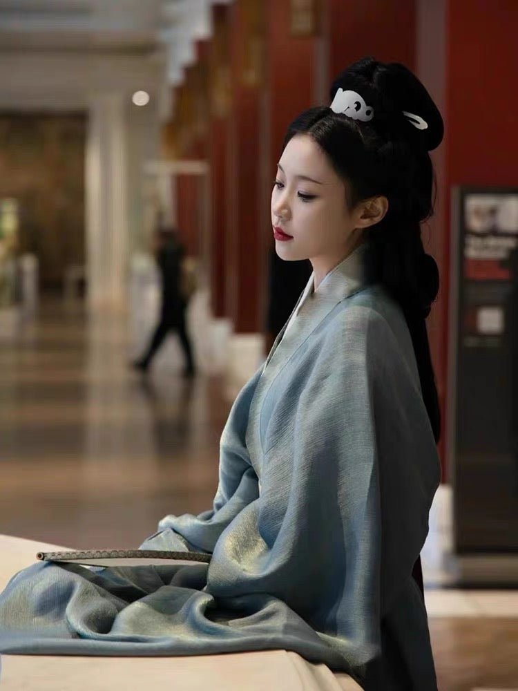 spring dress Warring States Zhiju Robe - Jianxi Hanfu