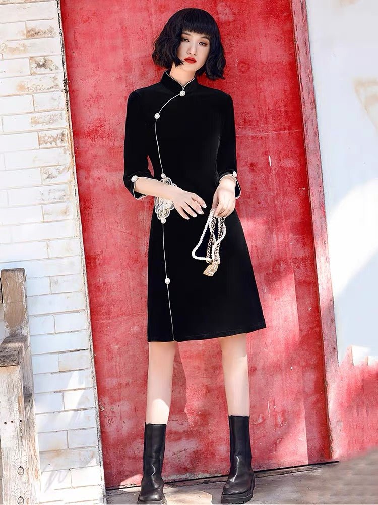 Qipao Cheongsam Dress - Contentment - Jianxi Hanfu