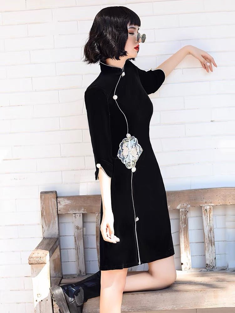 Qipao Cheongsam Dress - Contentment - Jianxi Hanfu