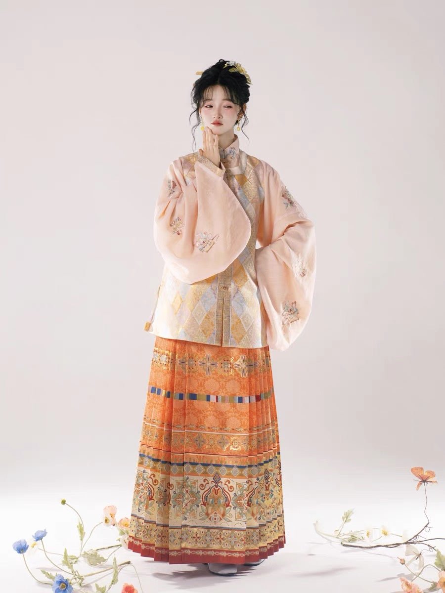 pink mamian skirt spring dress-Jianxi Hanfu