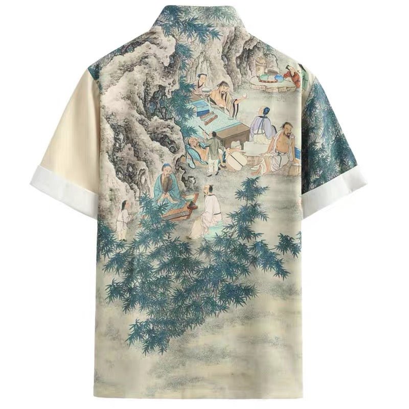 tang suit men's shirt-Jianxi Hanfu