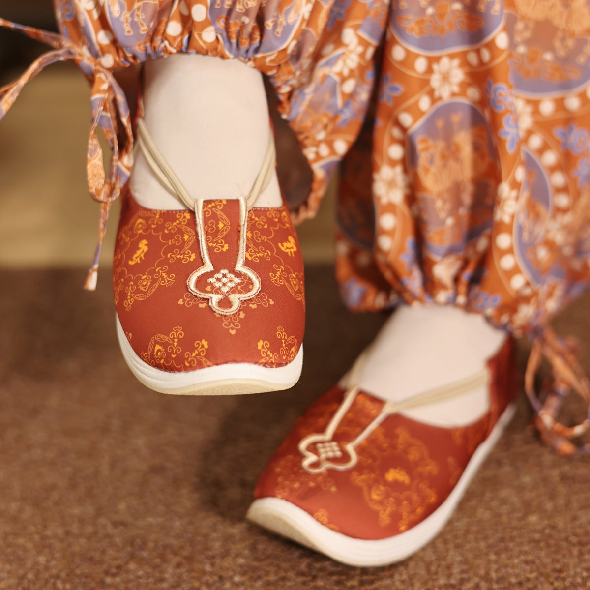 hanfu shoes red tang dynasty chinese shoes-Jianxi Hanfu