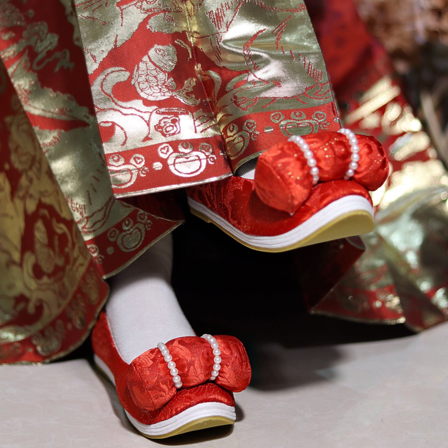 mamianqun shoes women's red hanfu shoes - Jianxi Hanfu