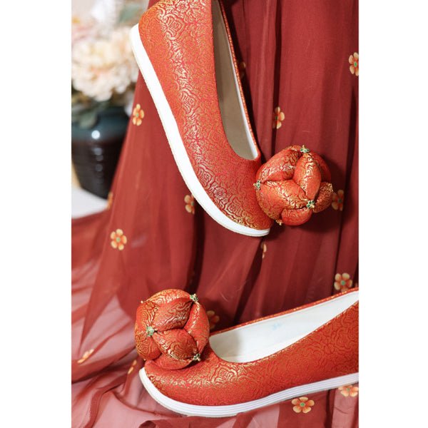 asia wedding red shoes female red shoes-Jianxi Hanfu