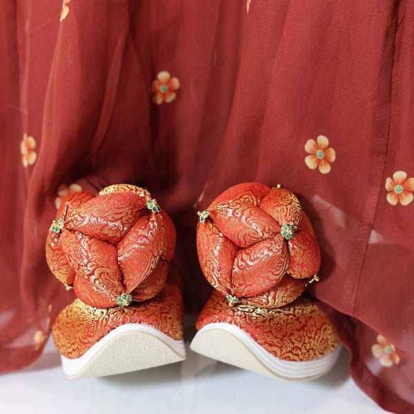 red ball female shoes Chinese Hanfu Shoes—Jianxi Hanfu