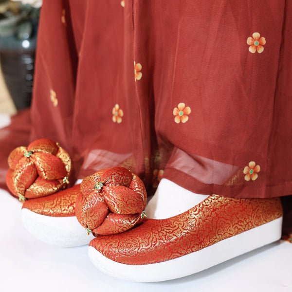 chinese wedding shoes red shoes bride shoes-Jianxi Hanfu