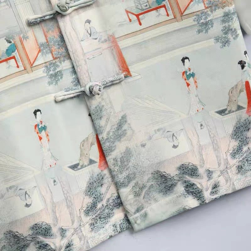 tang suit men's hanfu summer shirt-Jianxi Hanfu