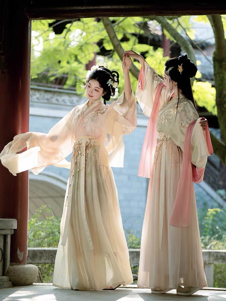spring girls dresses wei jin dynasty hanfu ruqun-Jianxi Hanfu