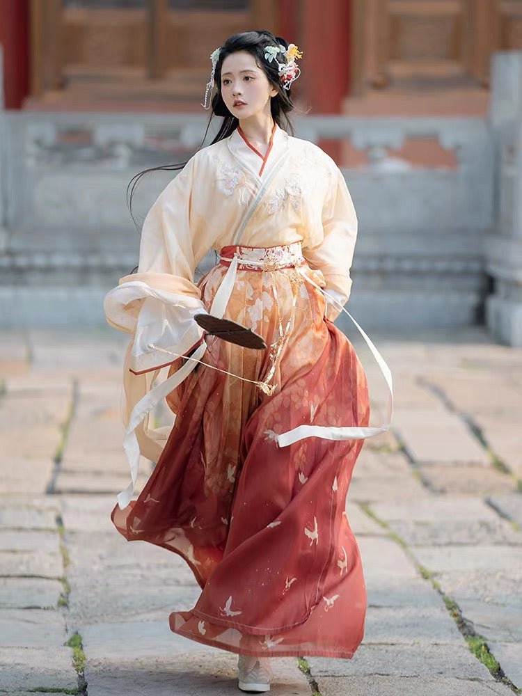 spring girls dress wei jin dynasty hanfu ruqun-Jianxi Hanfu