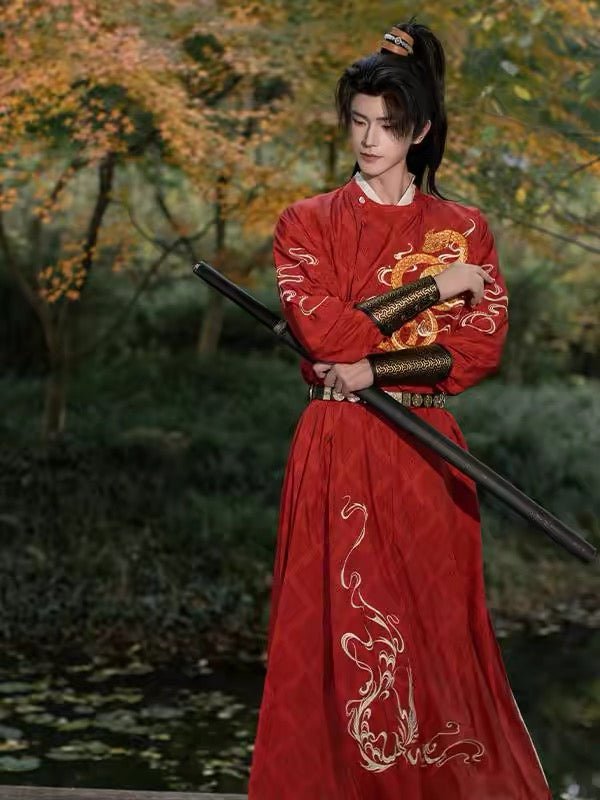 Tang Dynasty Men's Hanfu Yu Jing Zi - Jianxi Hanfu