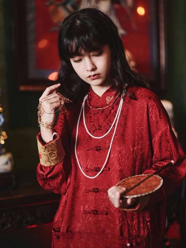 Tang Dynasty Modern Hanfu Tang Suit Jacket - Cai Shen - Jianxi Hanfu
