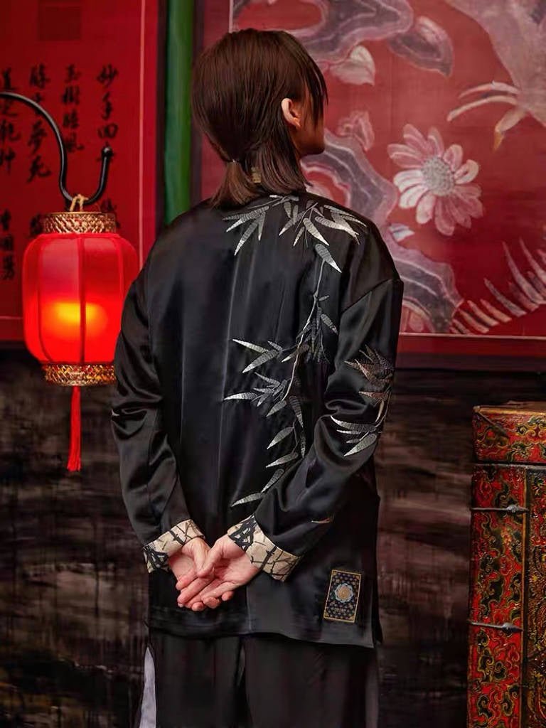 Tang Dynasty Modern Hanfu Tang Suit Silk - Chuan Lin Da Ye - Jianxi Hanfu