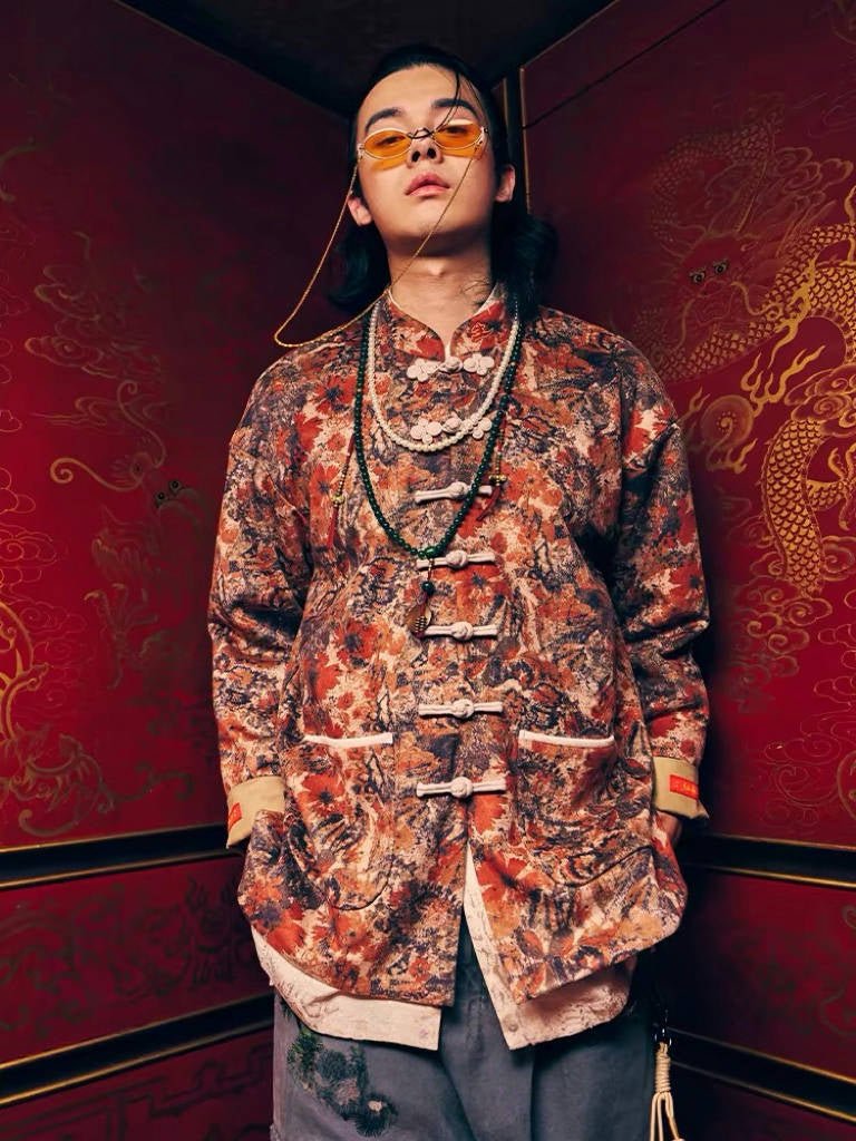 Tang Dynasty Modern Hanfu Tang Suit Suede - Wan Hua - Jianxi Hanfu