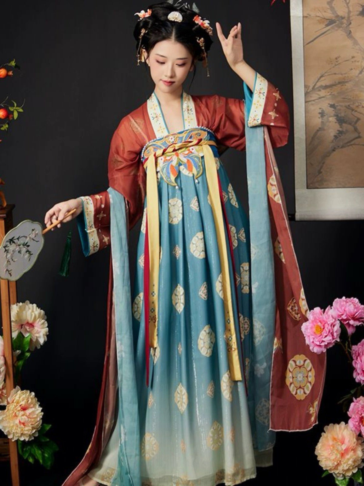 women's spring autumn plus size hanfu ruqun dress - Jianxi Hanfu
