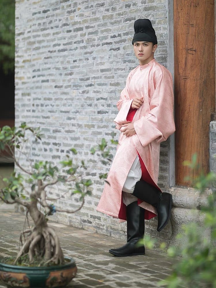 Tang Dynasty Six Stitched Black Leather Boots - Jianxi Hanfu