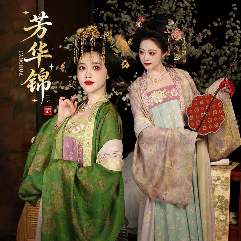 chinese tang dynasty women's plus size hanfu purple ruqun dress - Jianxi Hanfu