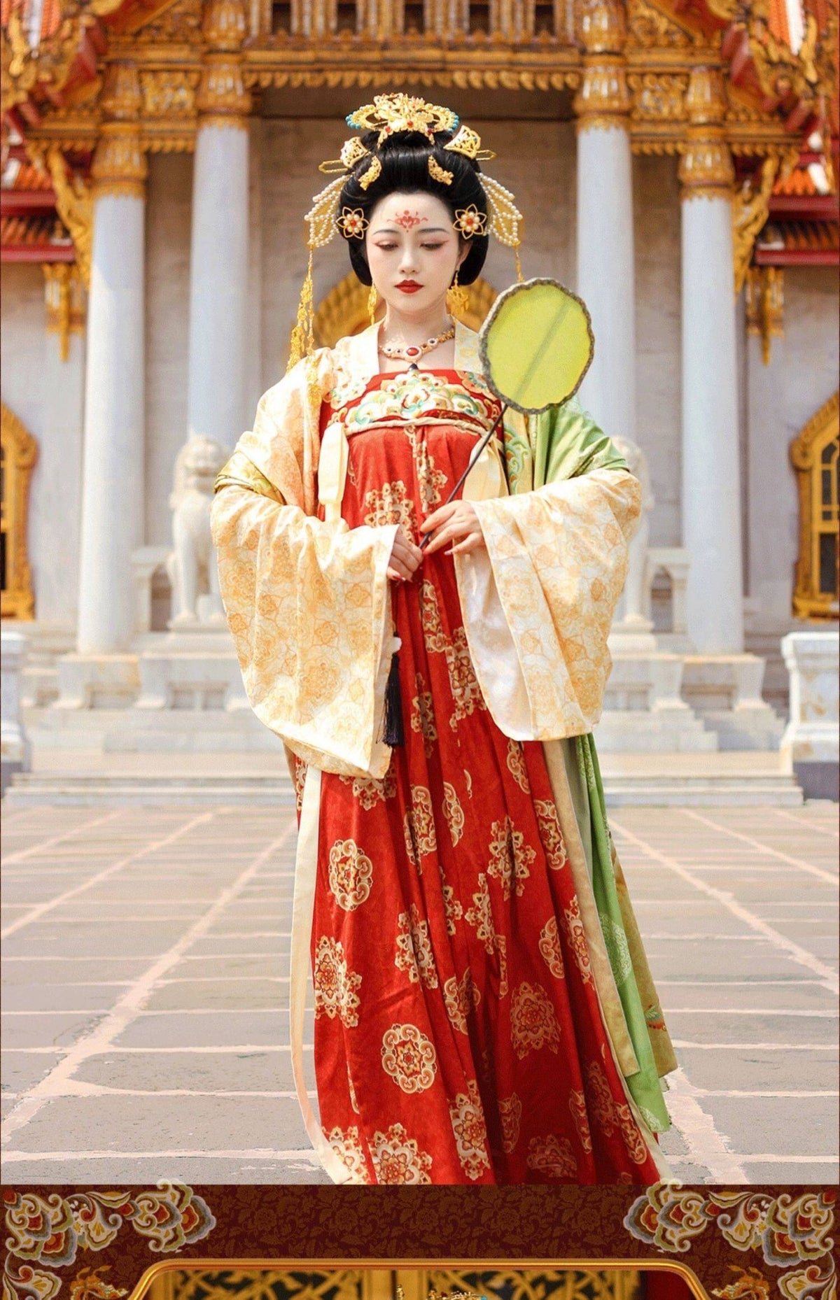 chinese women's plus size hanfu yellow duijin shirt - Jianxi Hanfu
