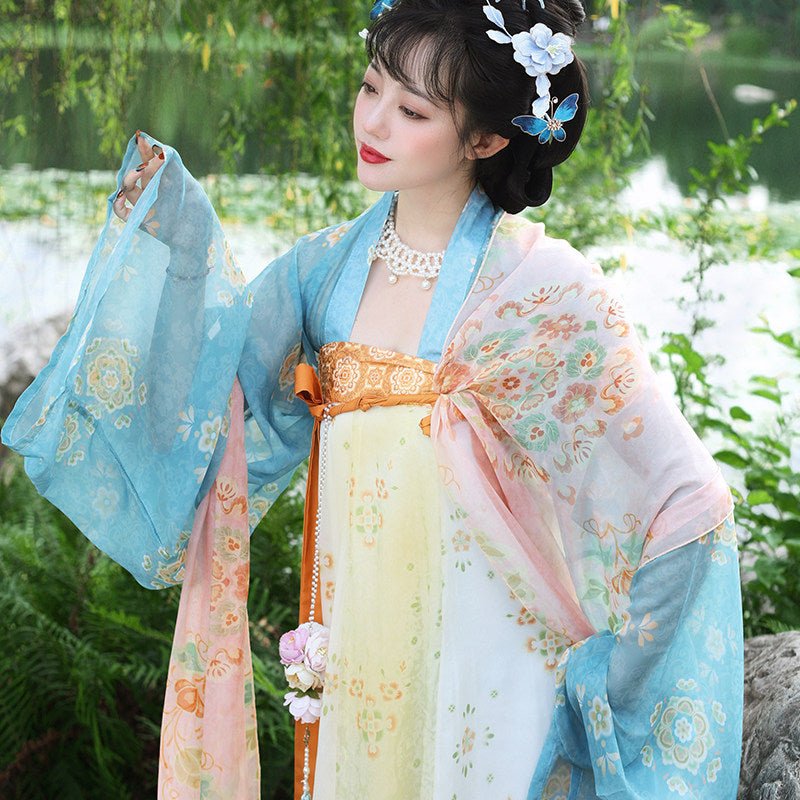 tang dynasty women's summer hanfu clothes - Jianxi Hanfu