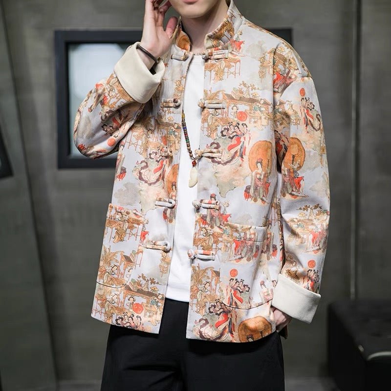 Tang Suit Jacket Buddha Image - Jianxi Hanfu