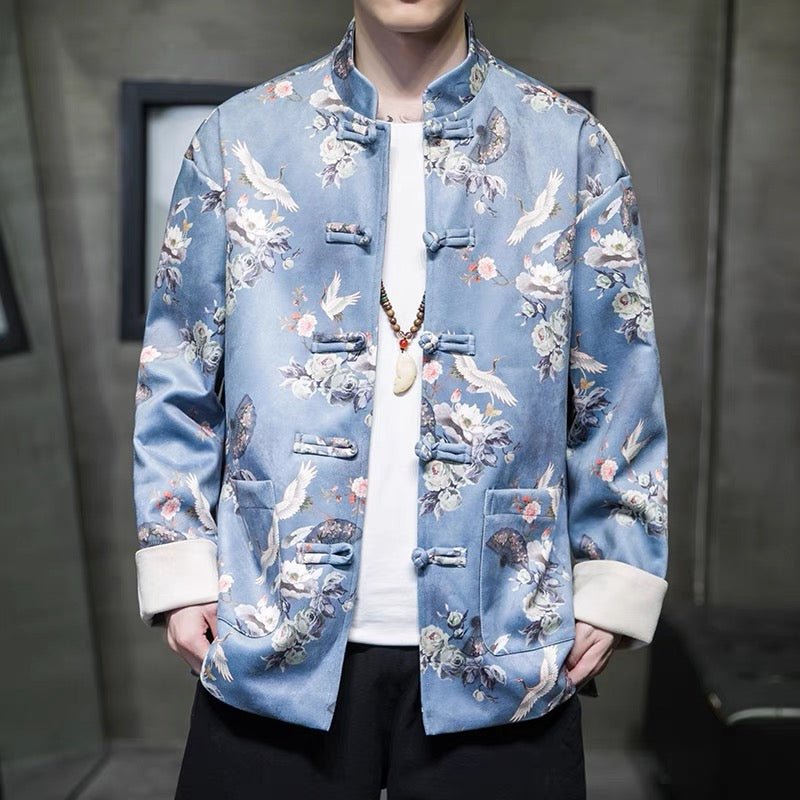Tang Suit Jacket Crane - Jianxi Hanfu