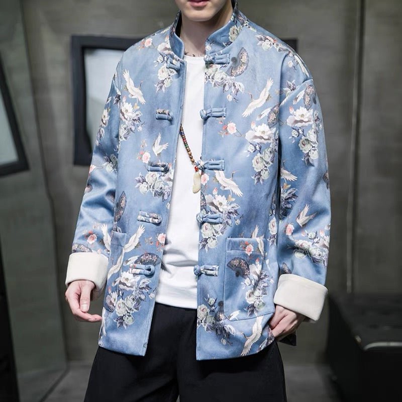 Tang Suit Jacket Crane - Jianxi Hanfu