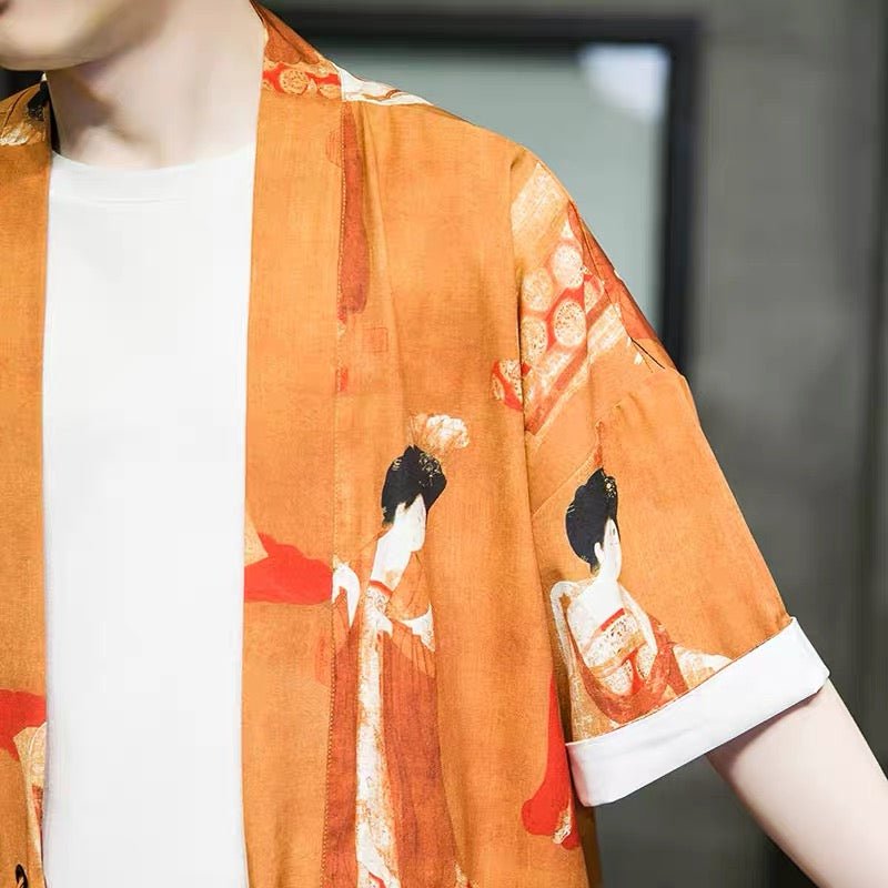 tang suit buddha summer men's clothes-Jianxi Hanfu