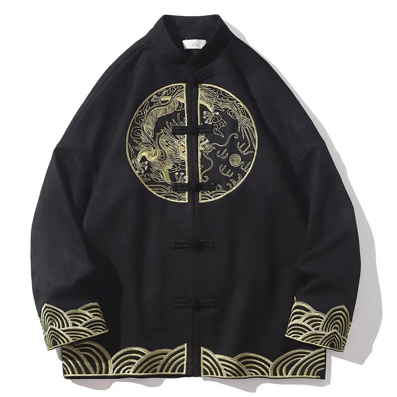 Tangzhuang Jacket With Cloud Patterns - Jianxi Hanfu