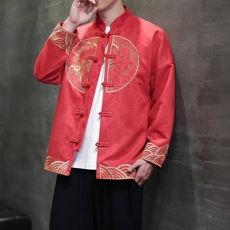 Tangzhuang Jacket With Cloud Patterns - Jianxi Hanfu