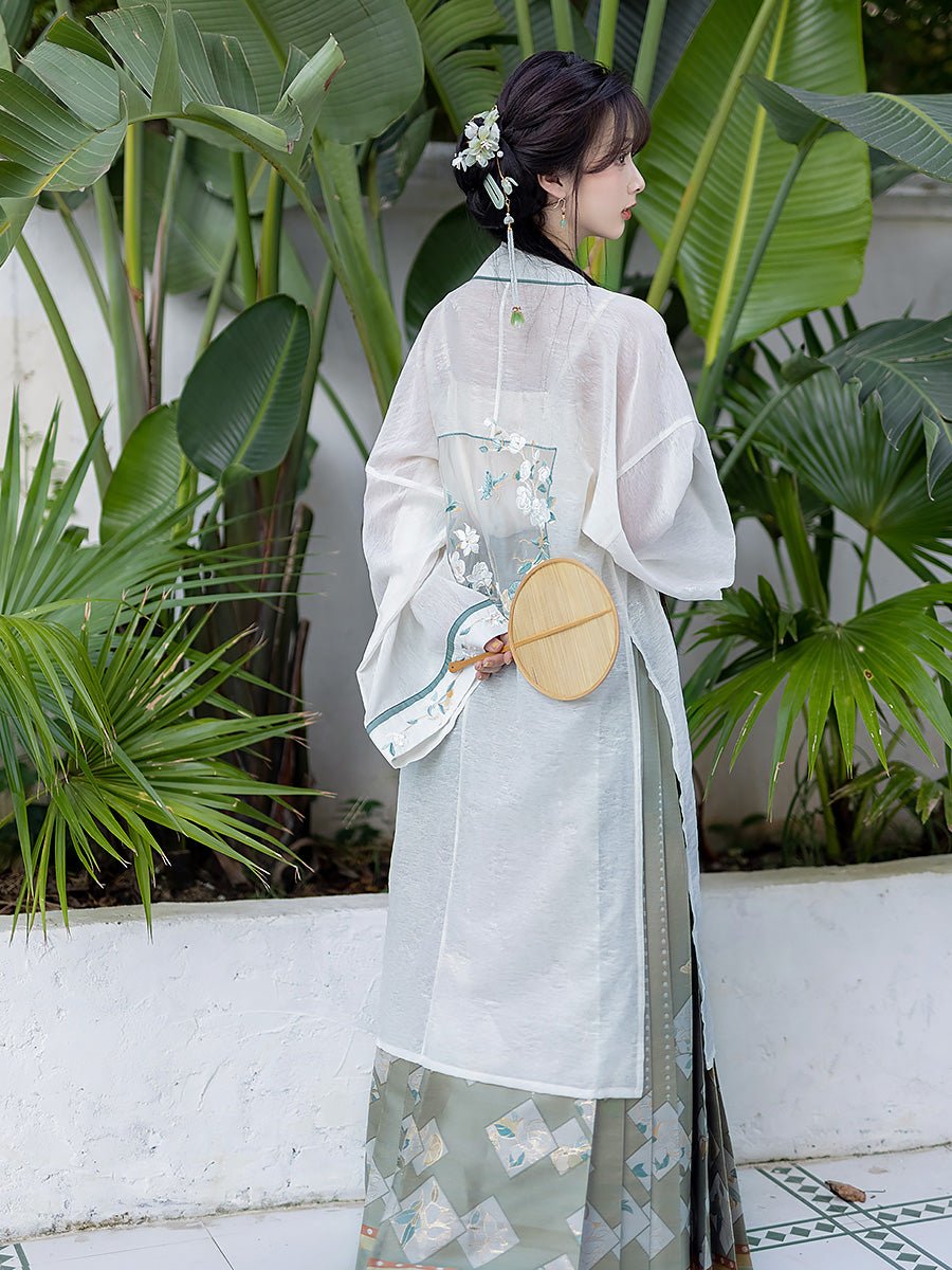 yellow mamian skirts hanfu dress women's summer clothing-Jianxi Hanfu