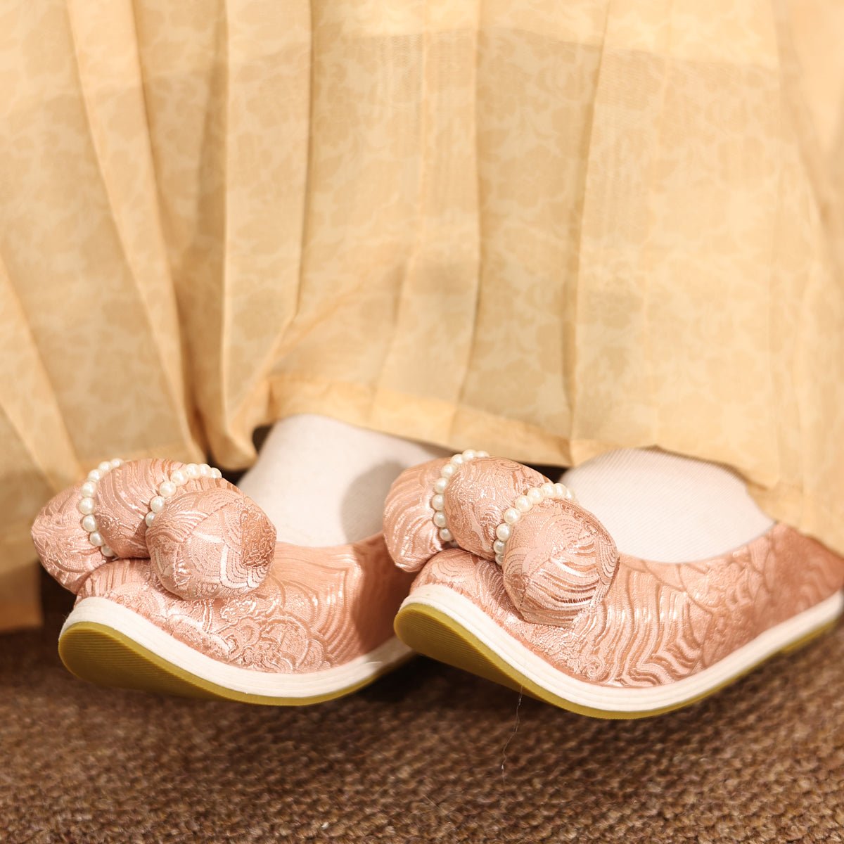ming dynasty hanfu shoes women's pink shoes-Jianxi Hanfu
