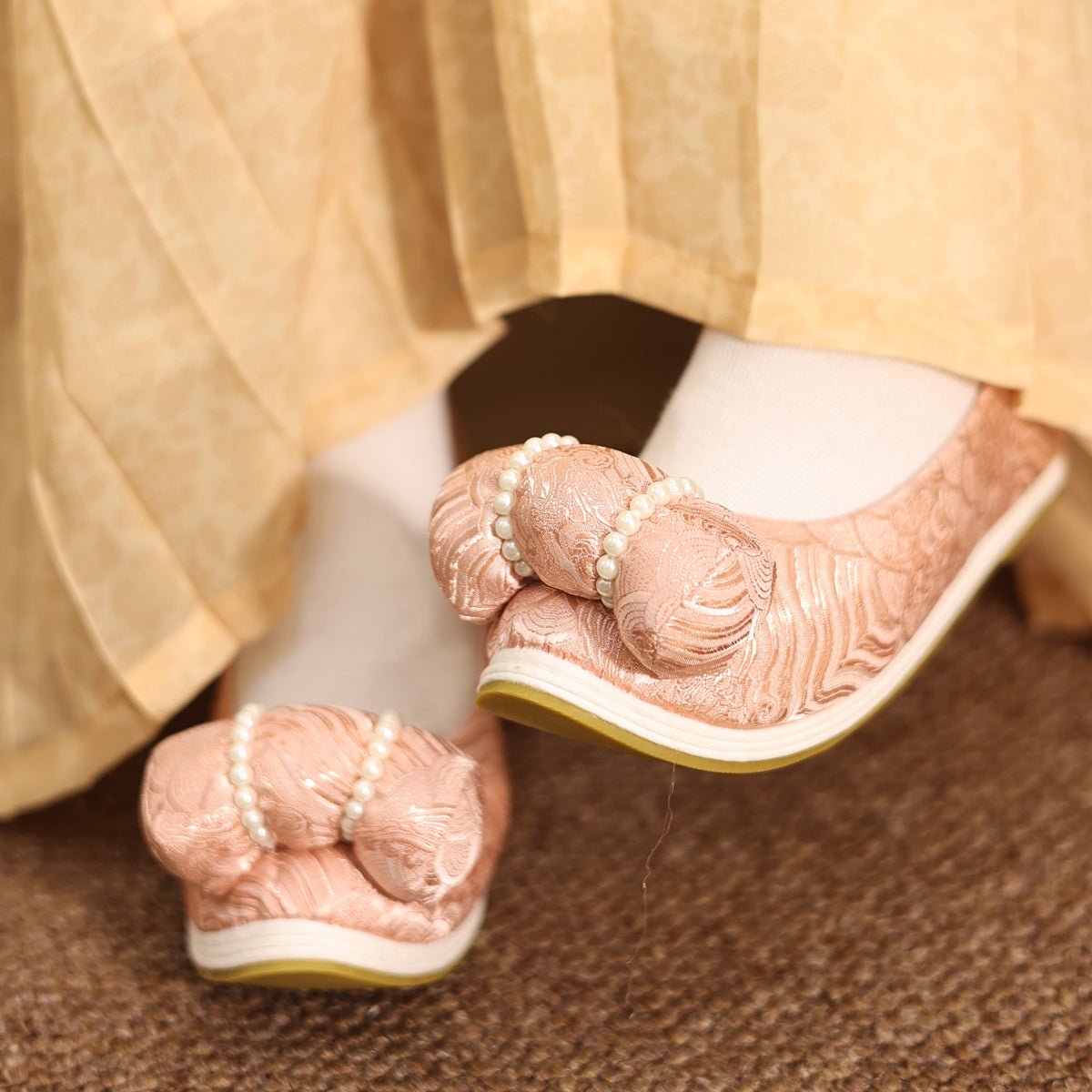 women's hanfu shoes pink shoes-Jianxi Hanfu