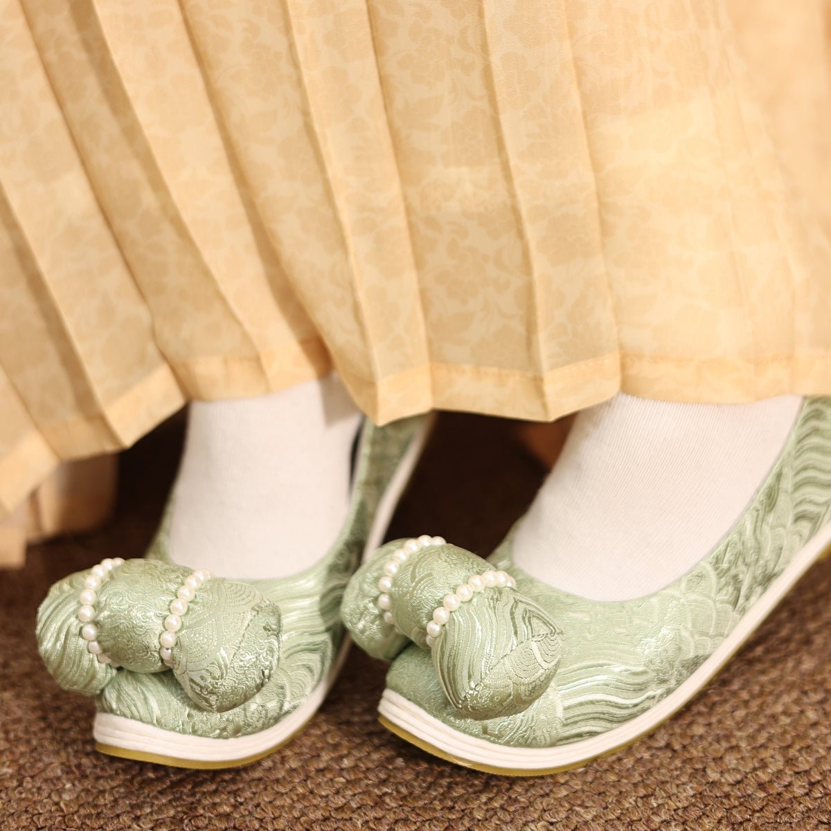 tang dynasty ruqun green shoes-Jianxi Hanfu