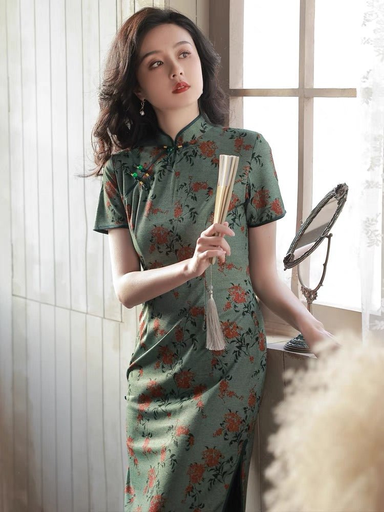 Vintage and Elegant Qipao Cheongsam - Jianxi Hanfu