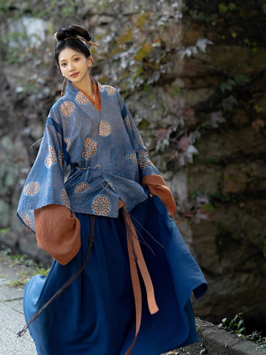 wei jin dynasty women's hanfu ruqun bapoqun girls' dress-Jianxi Hanfu