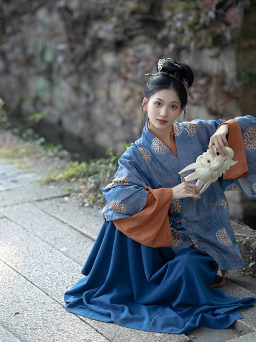 wei jin dynasty women's hanfu ruqun bapoqun girls' dress-Jianxi Hanfu