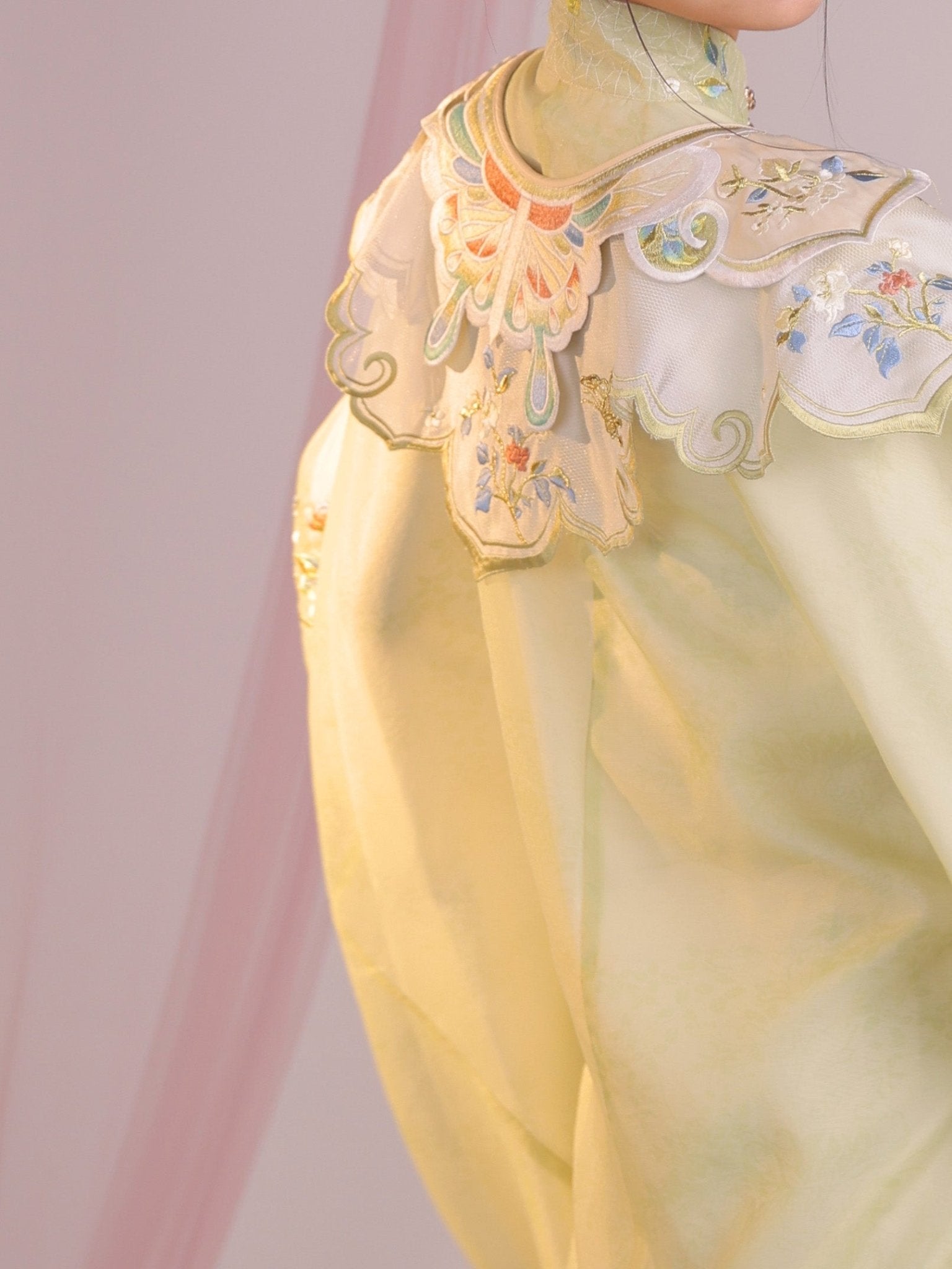 green hanfu dress yunjian girls clothes-Jianxi Hanfu