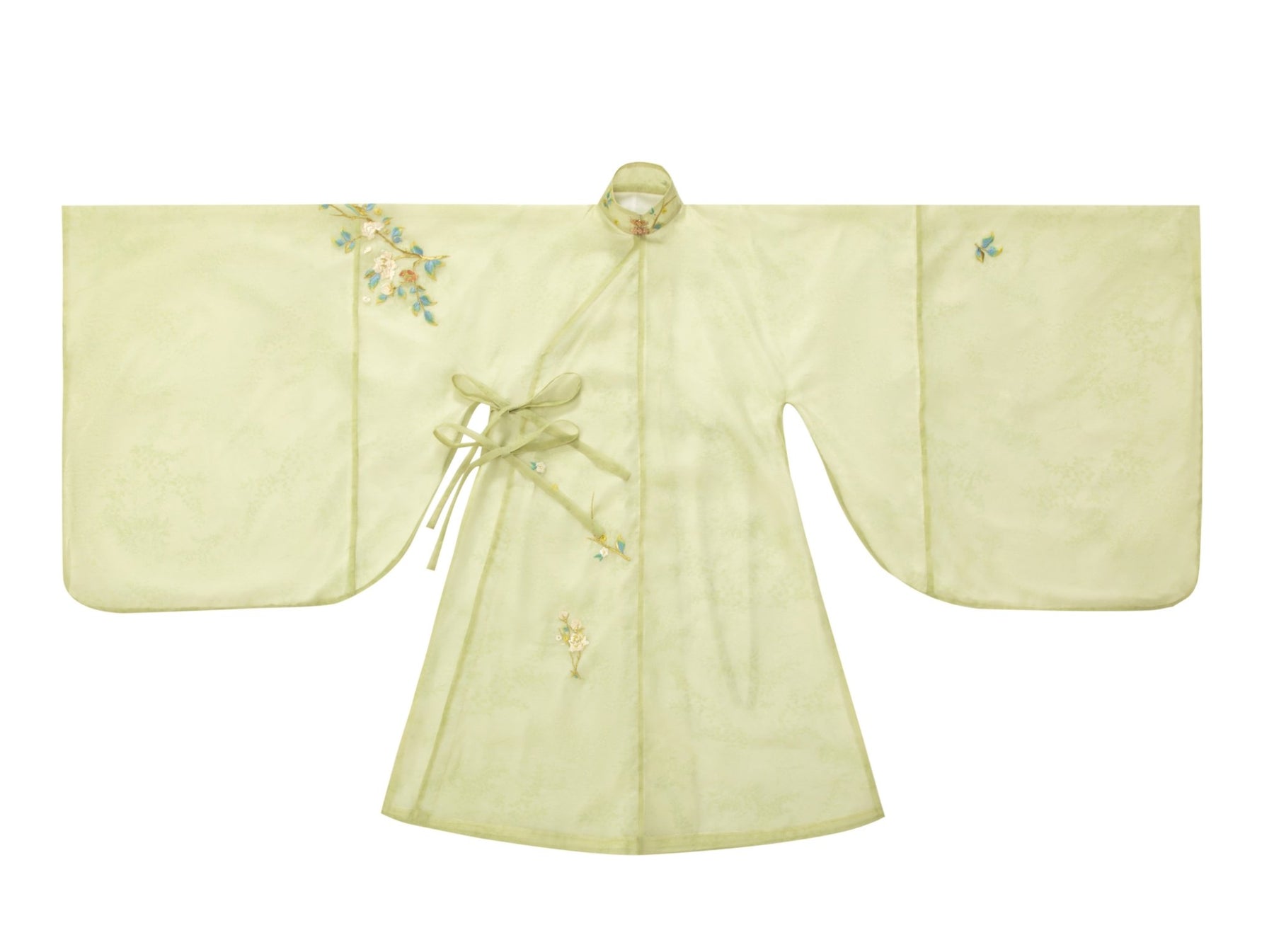 green hanfu dress changshan girls clothes-Jianxi Hanfu