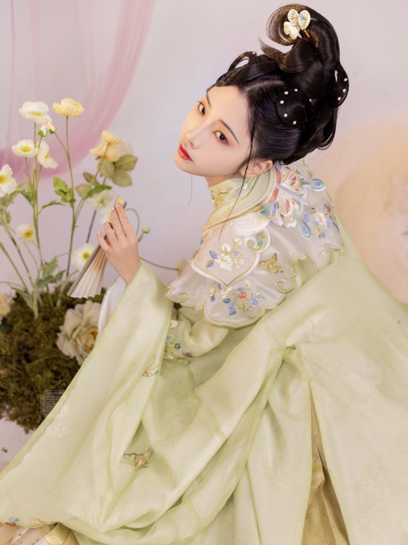 green hanfu dress summer girls clothes-Jianxi Hanfu