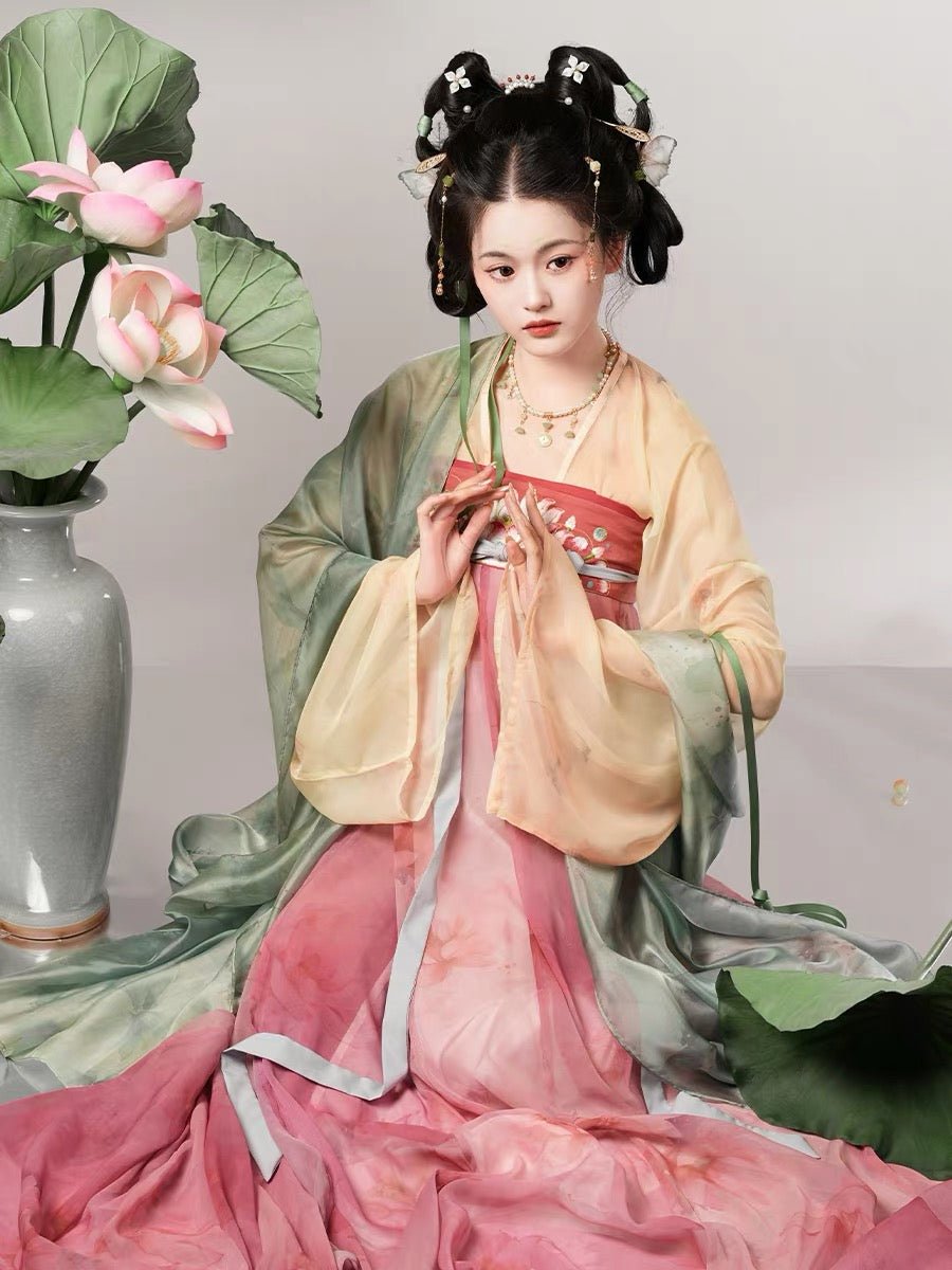 qixiong ruqun tang dynasty summer dress-Jianxi Hanfu