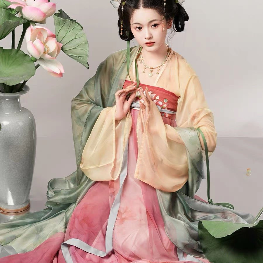 qixiong ruqun tang dynasty summer dress-Jianxi Hanfu