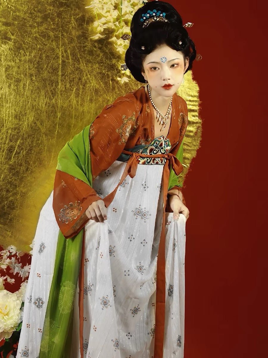 red qixiong ruqun girls summer dress-Jianxi Hanfu