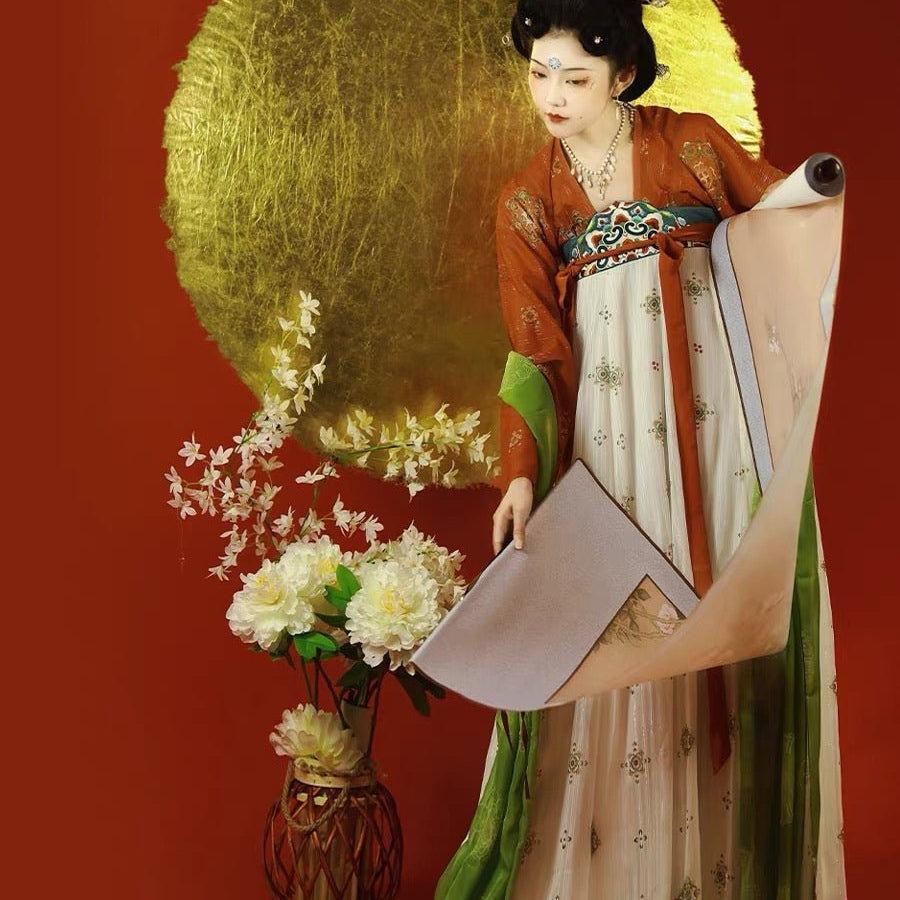 red qixiong ruqun summer dress-Jianxi Hanfu