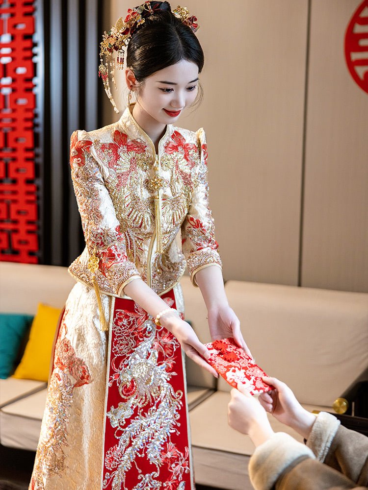bride dress xiuhe wedding dress-Jianxi Hanfu