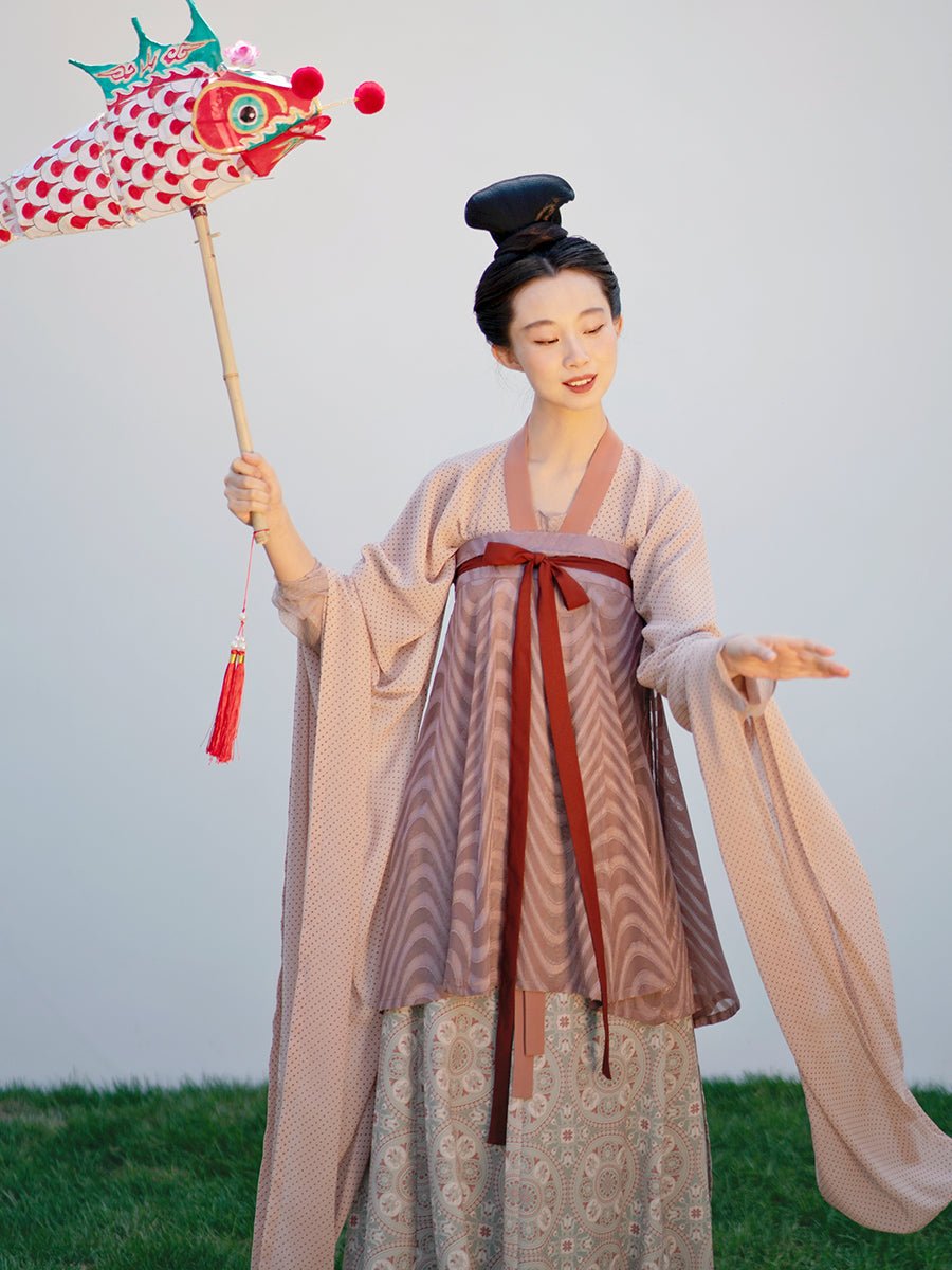 pink top ru shirt northern wei dynasty women's hanfu - Jianxi Hanfu