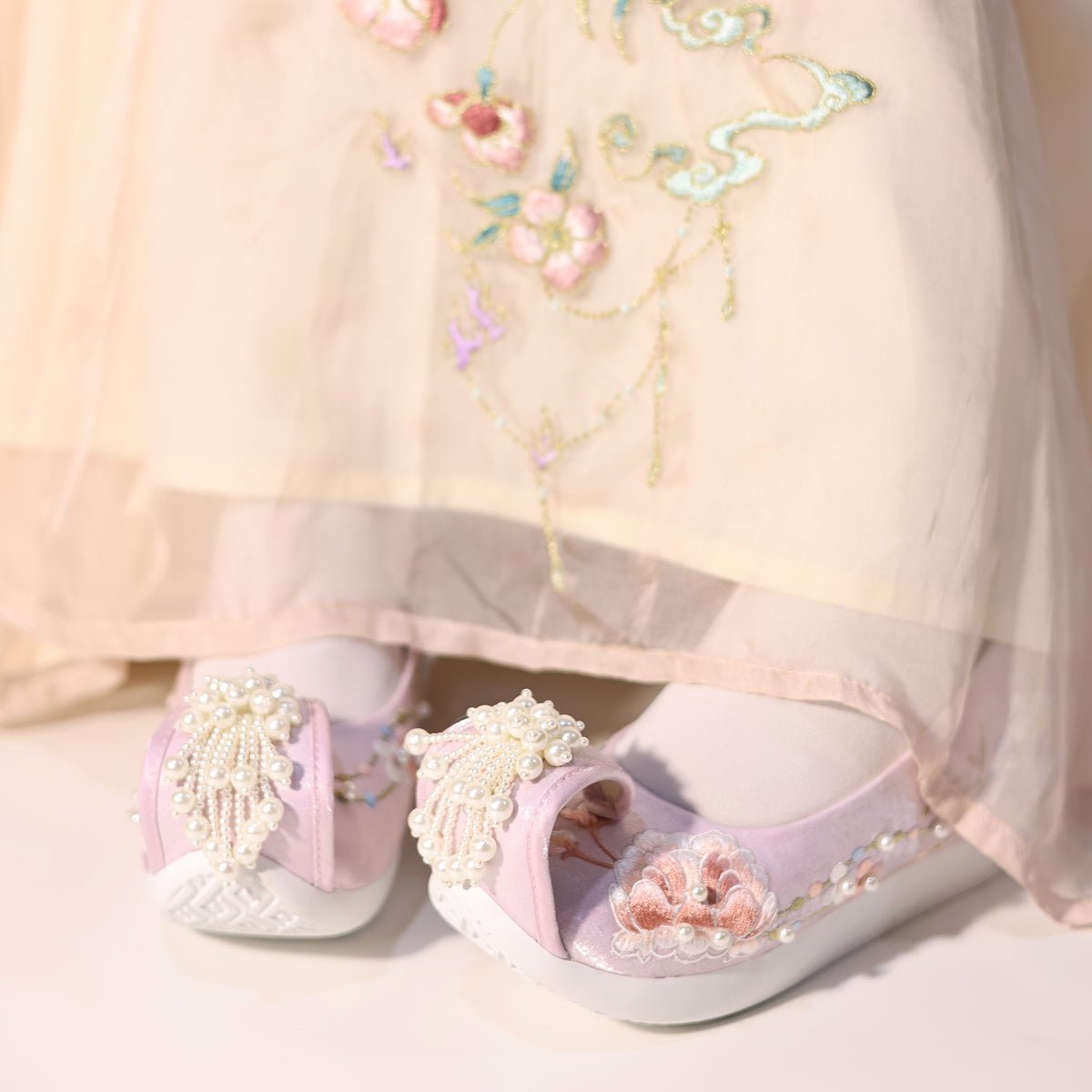 ladies shoes purple ancient chinese shoes -Jianxi Hanfu