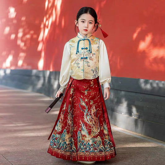 baby clothes baby costume Children's Spring Mamian Skirt with Majia - Jianxi Hanfu